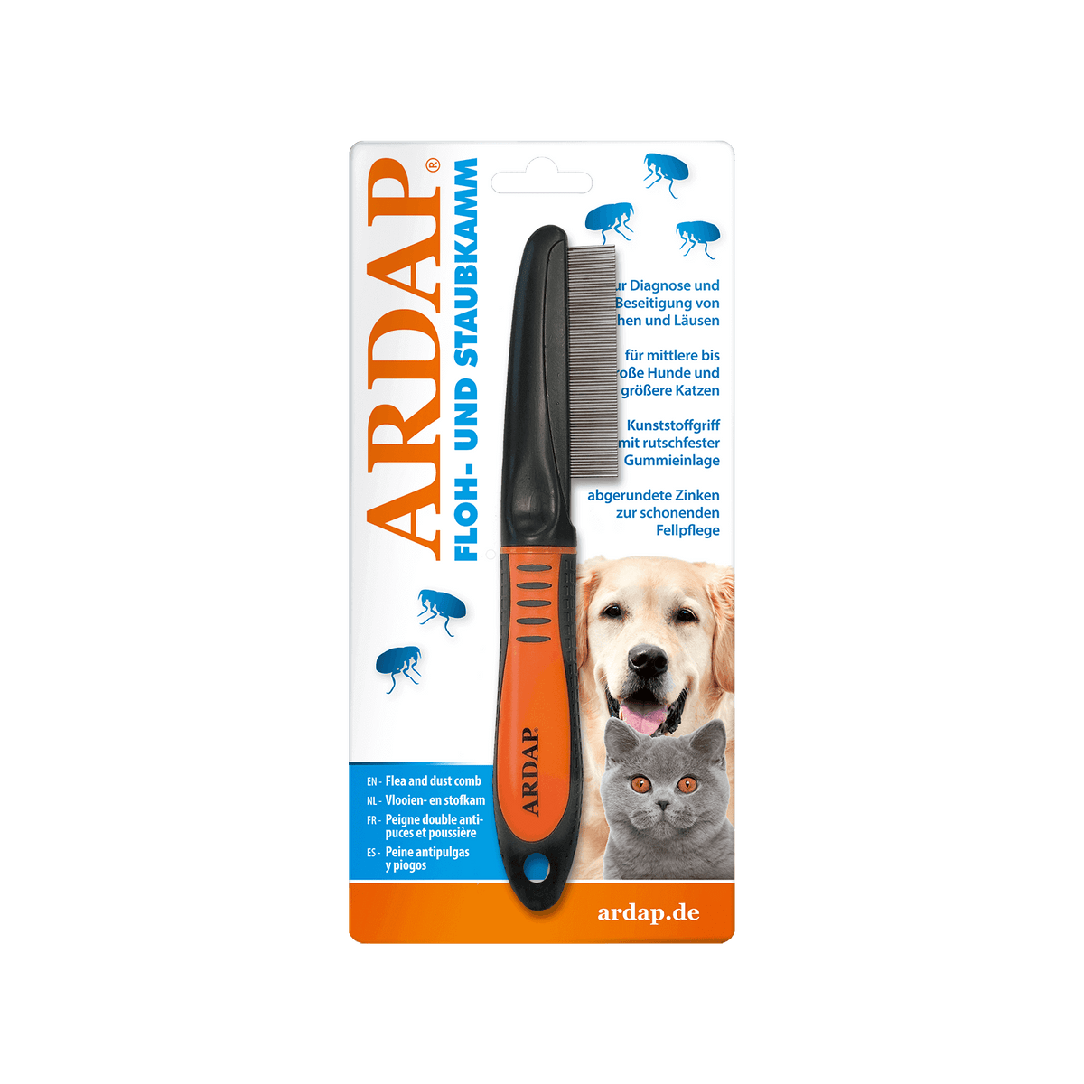 ARDAP Floh Staubkamm für Hunde und Katzen