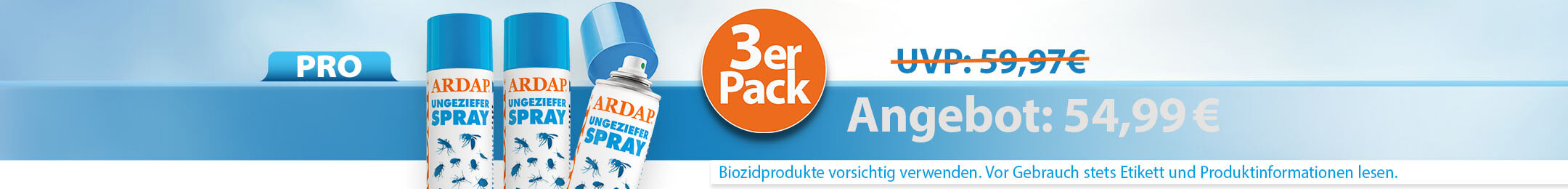 ARDAP Pro Ungezieferspray 3er Pack
