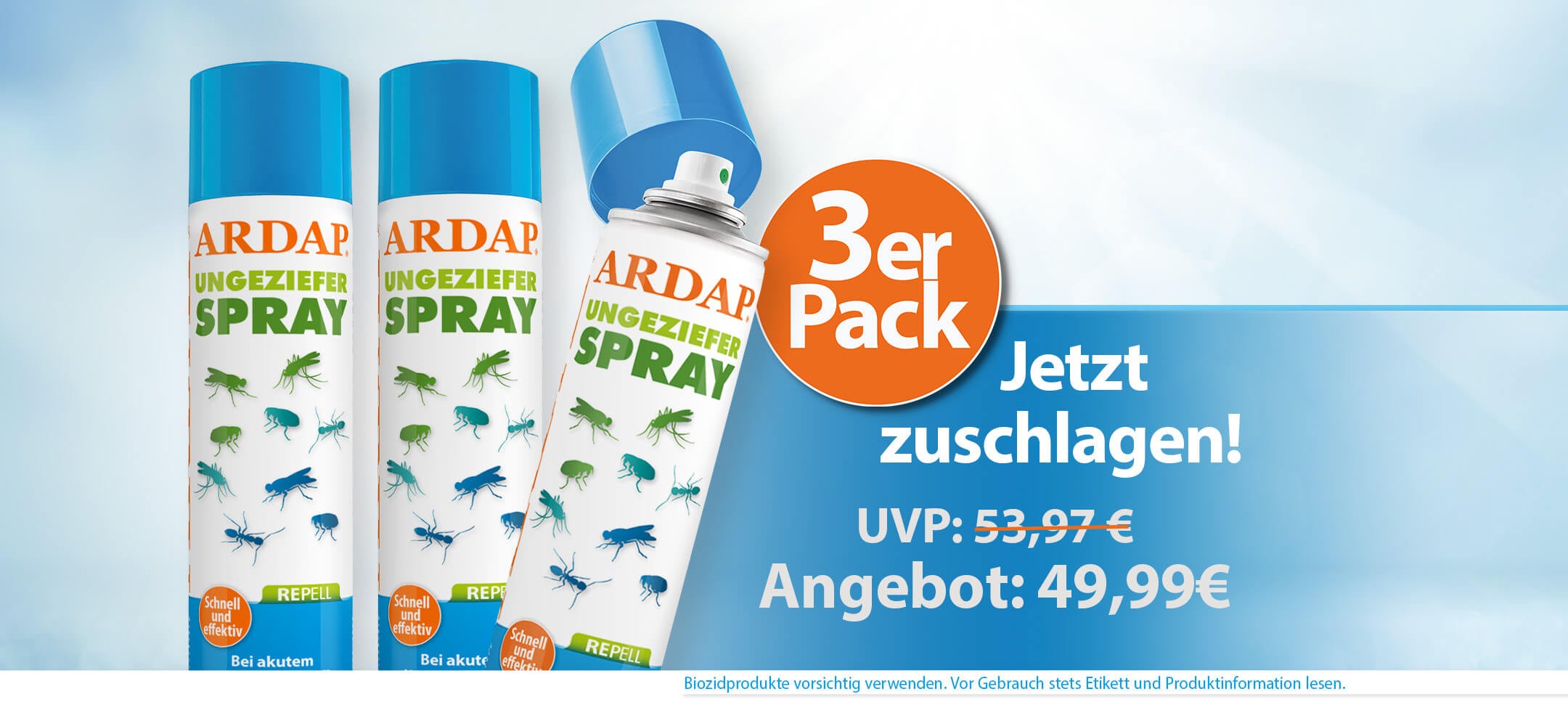 ARDAP 3er Pack Repell Ungezieferspray