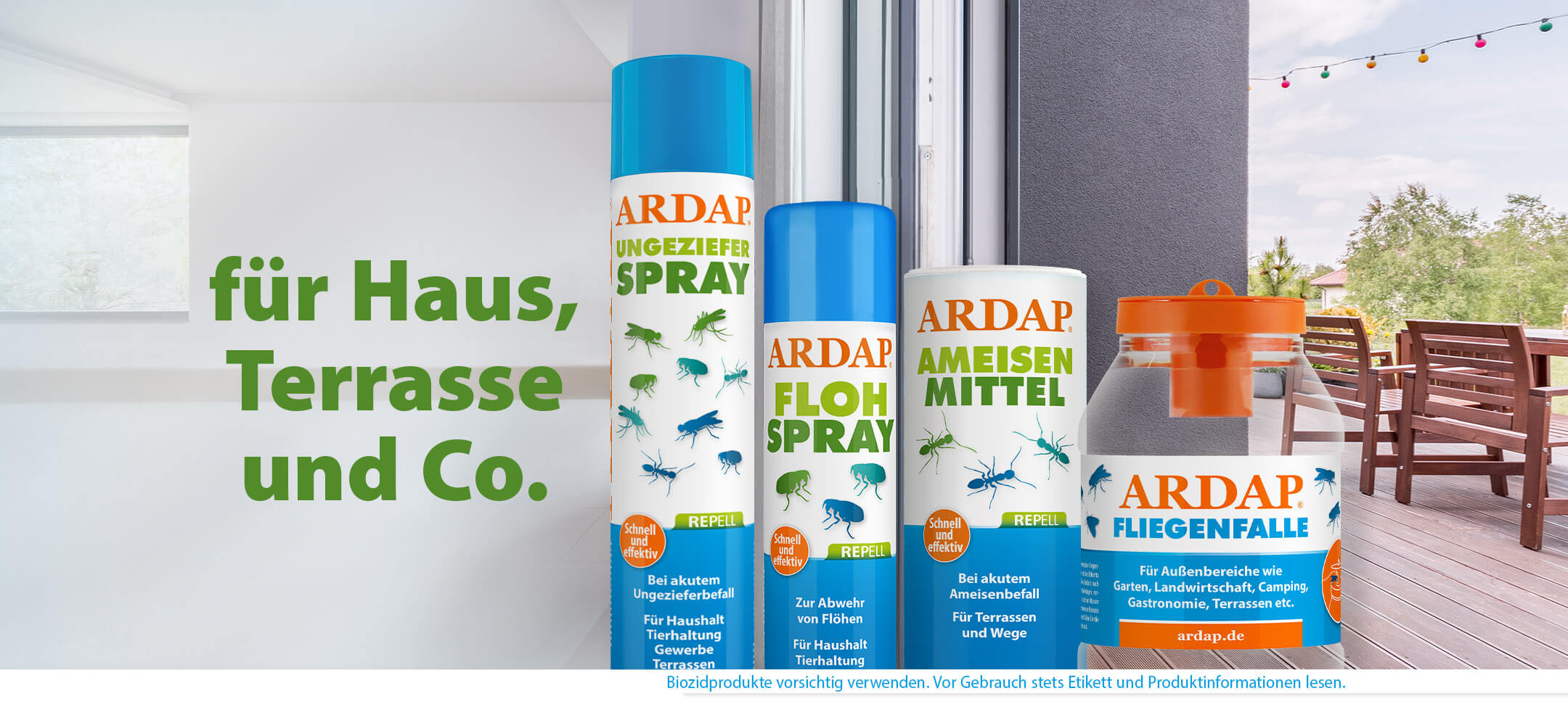 ARDAP Produkte für Haus, Terrasse und Co.