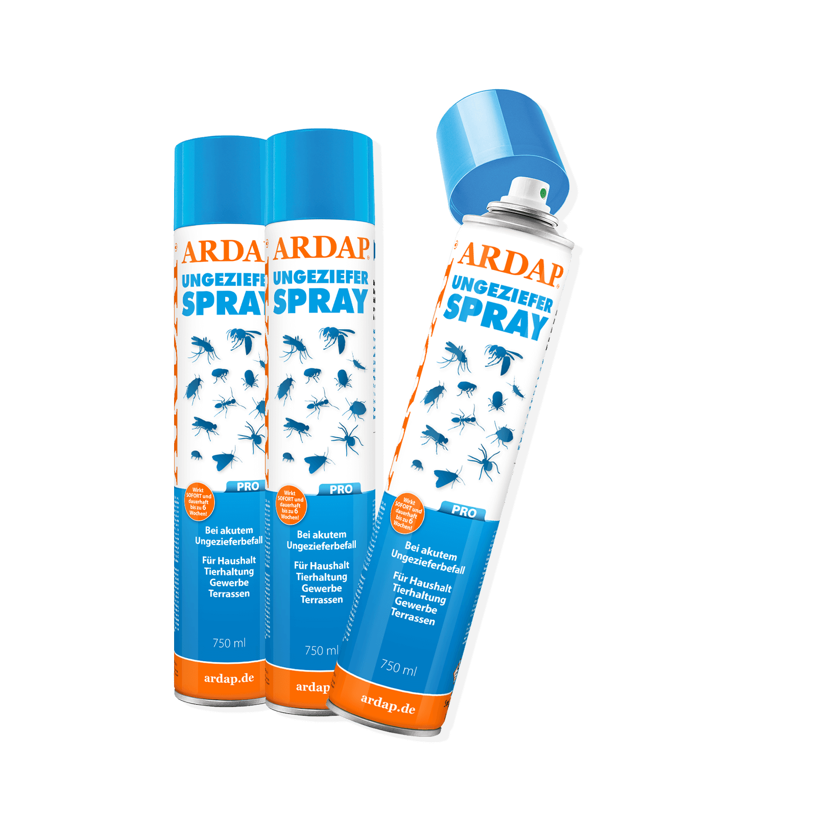 ARDAP Pro Ungezieferspray 750ml 3erPack
