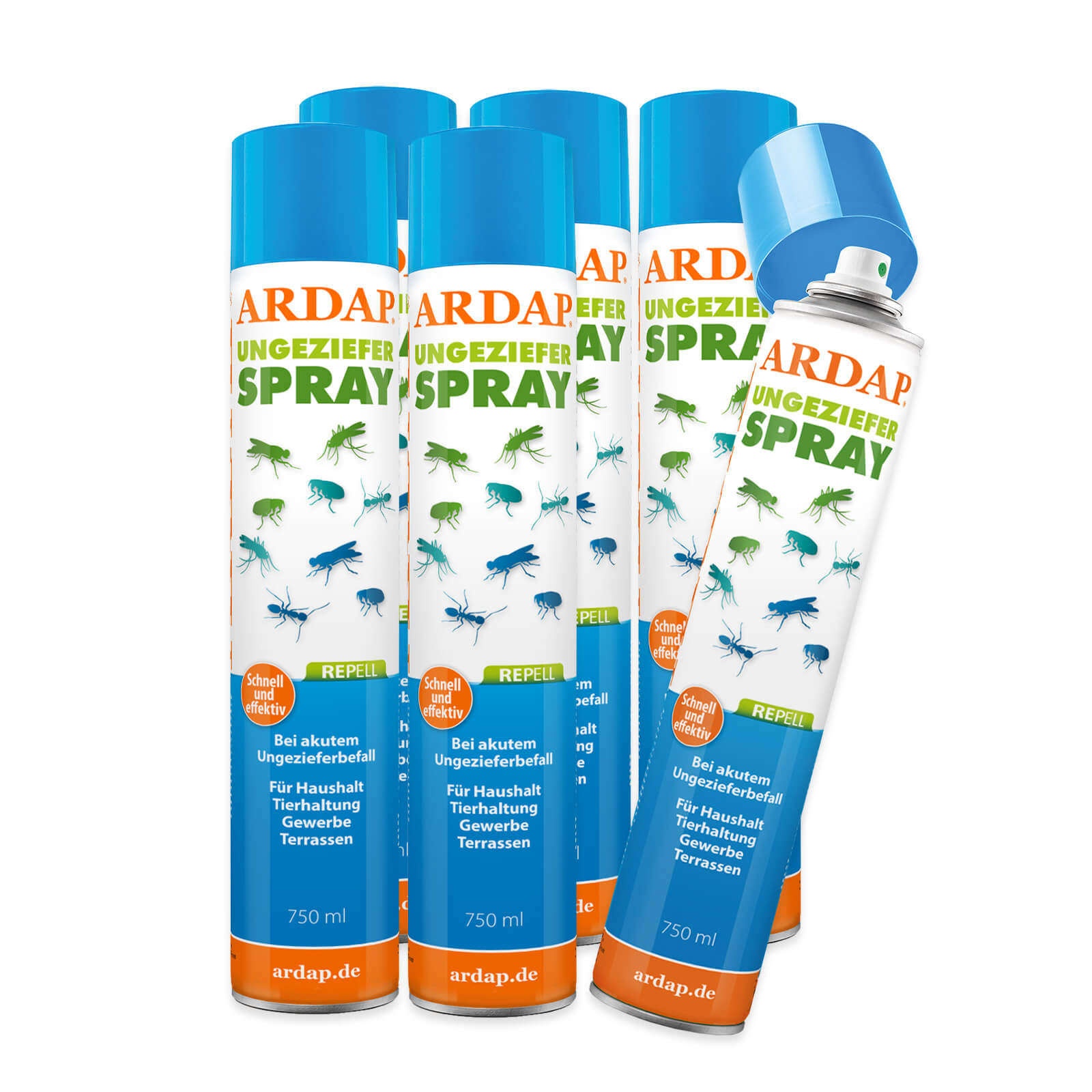 ARDAP Repell Ungezieferspray 750ml 6er