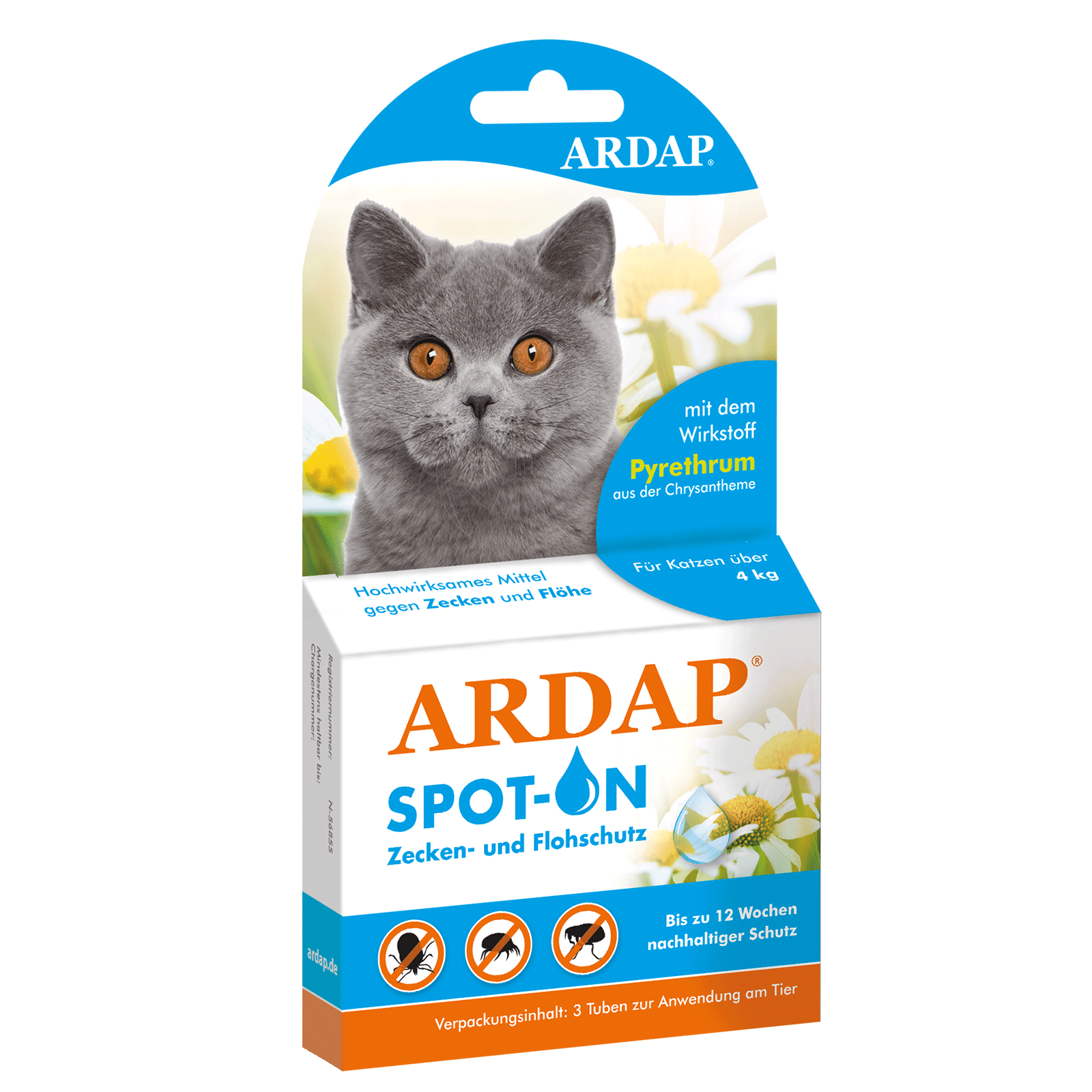 ARDAP Spot-On Zecken und Flohschutz für große Katzen