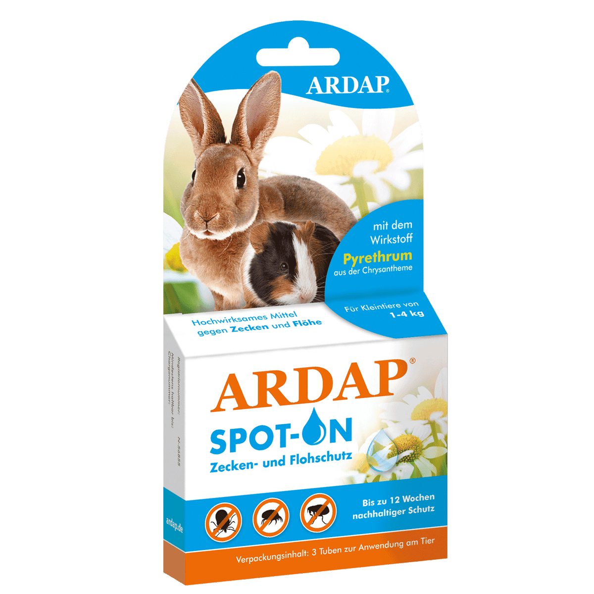 ARDAP Spot-On Zecken- und Flohschutz für Kleintiere