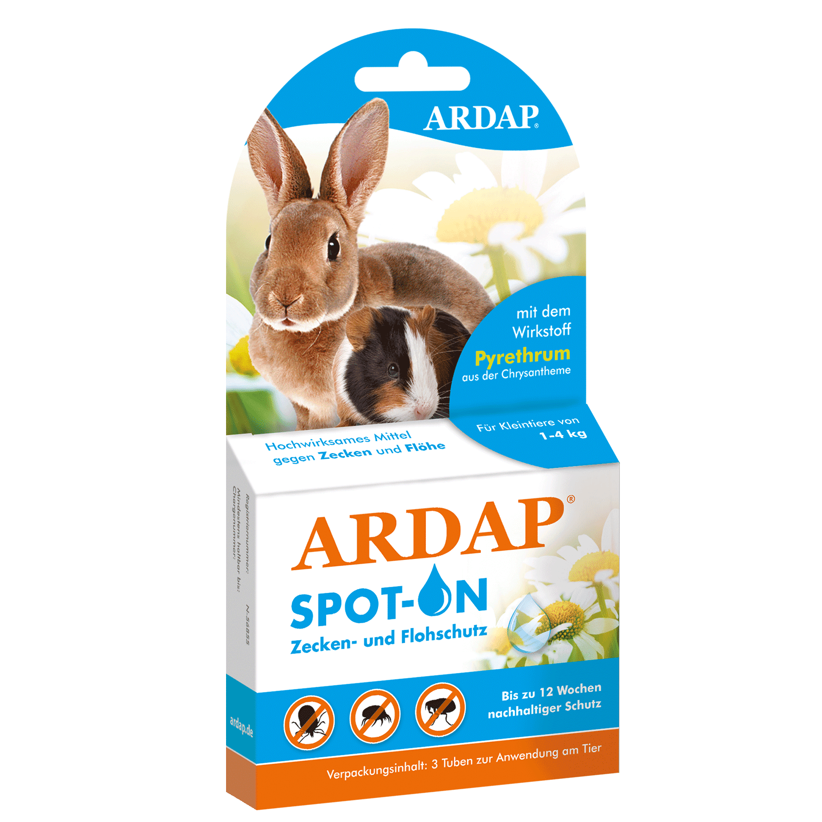 ARDAP Spot-On Zecken- und Flohschutz für Kleintiere