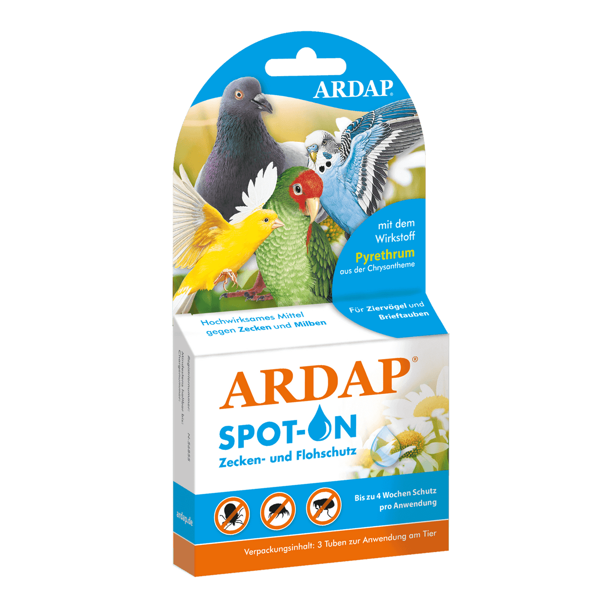 ARDAP Spot-On Zecken- und Flohschutz für Vögel 