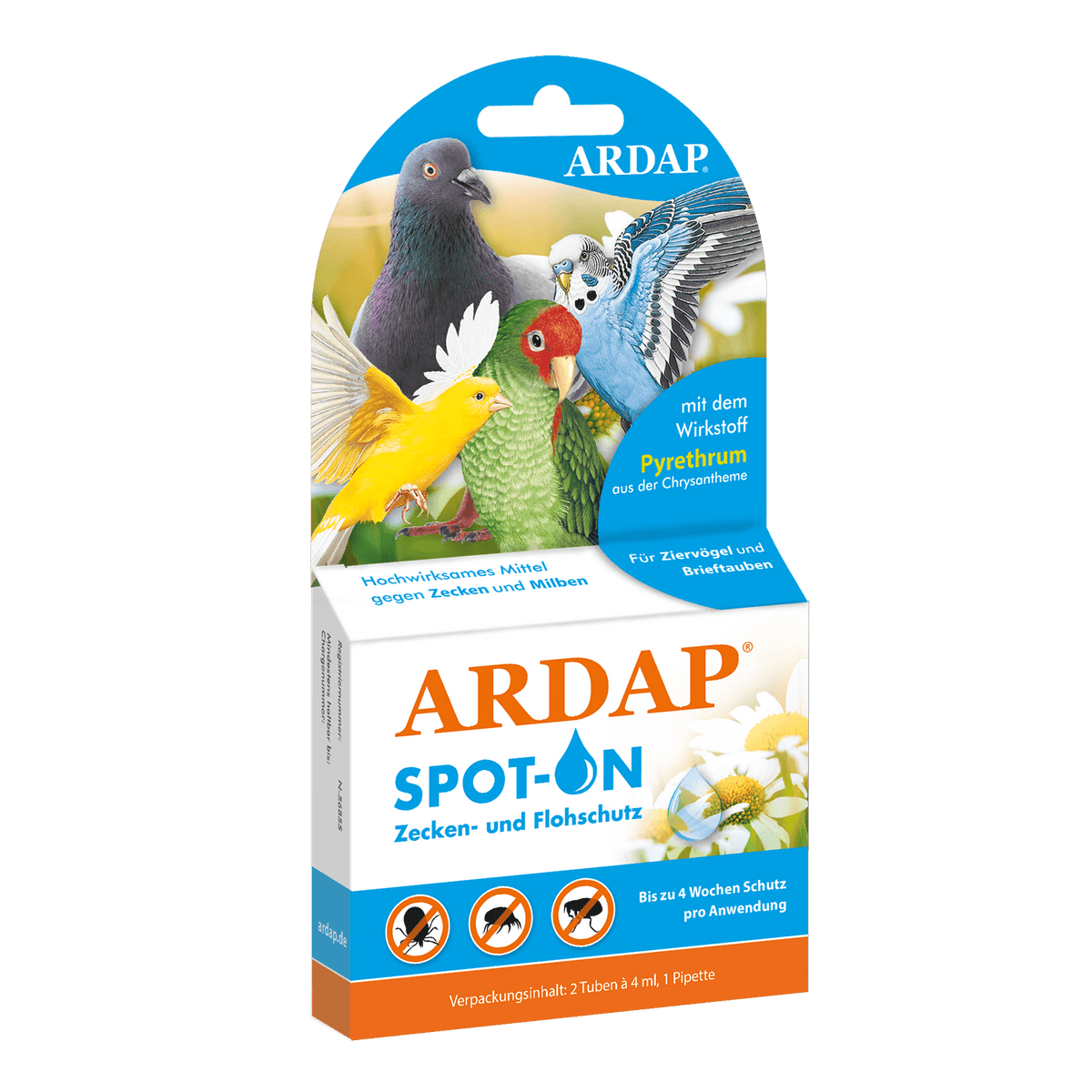 ARDAP Spot-On Zecken- und Flohschutz für Vögel
