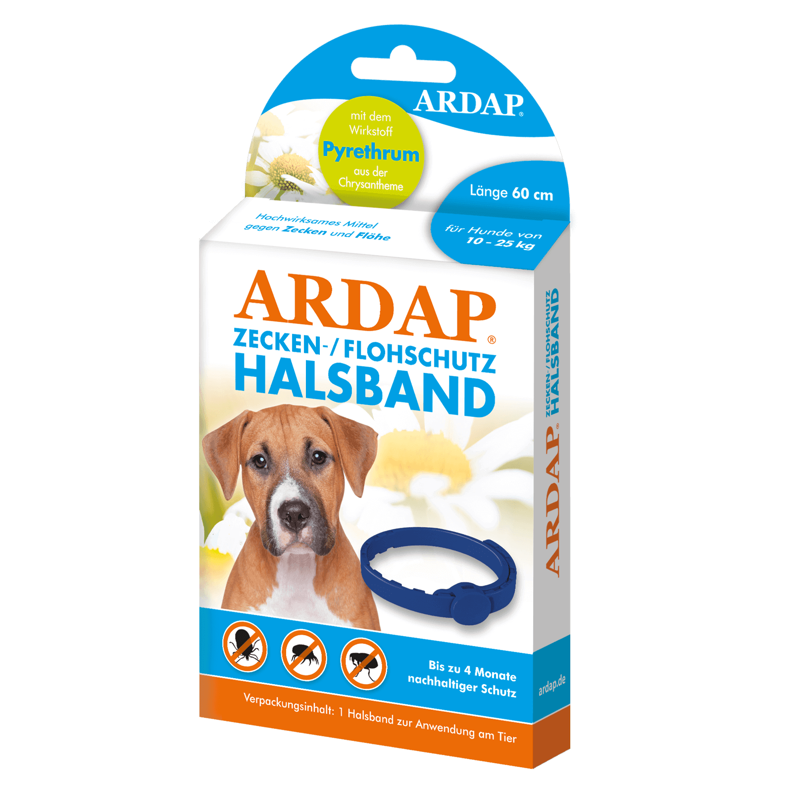 ARDAP Zecken und Flohschutz Halsband für mittlere Hunde