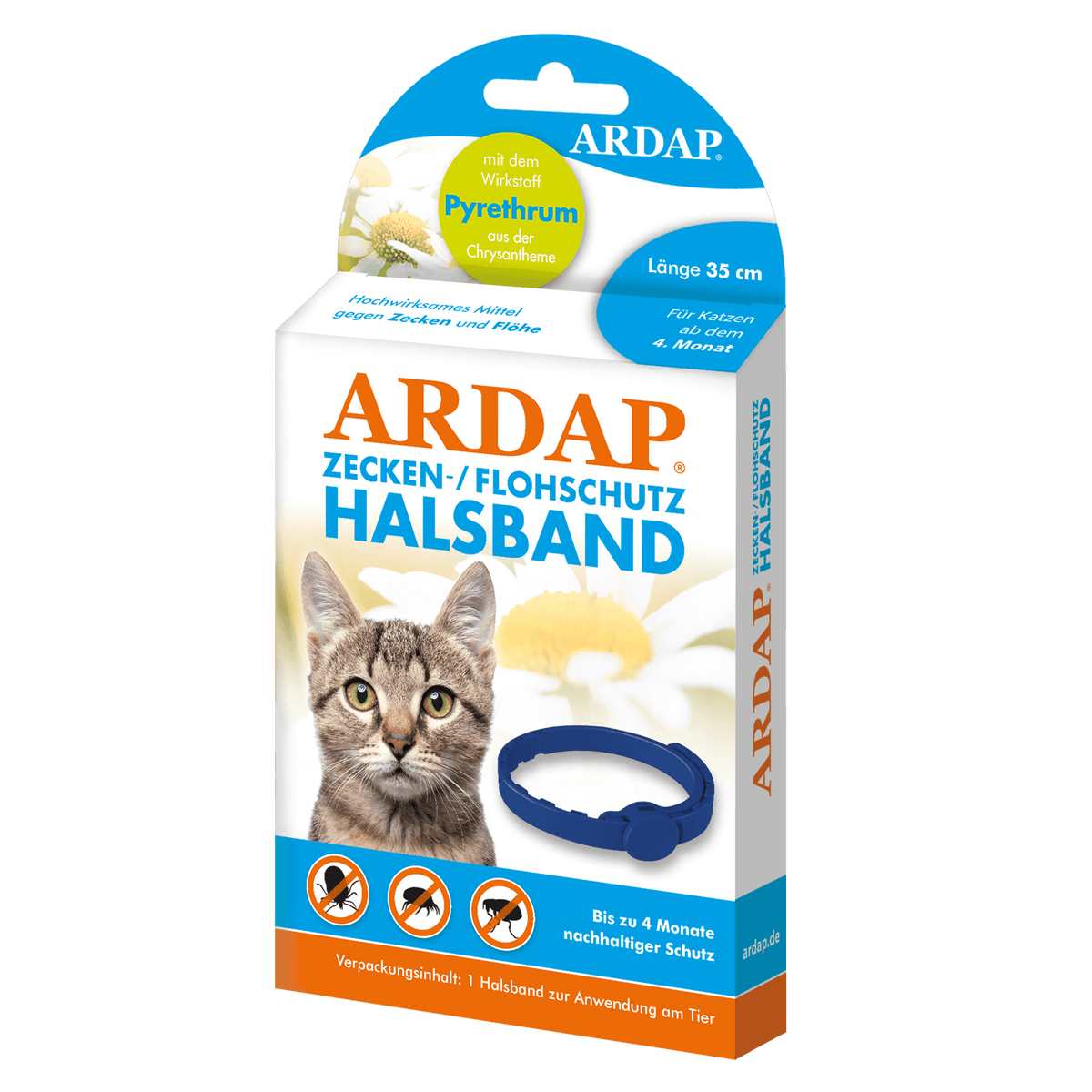 ARDAP Zecken- und Flohschutzhalsband für Katzen