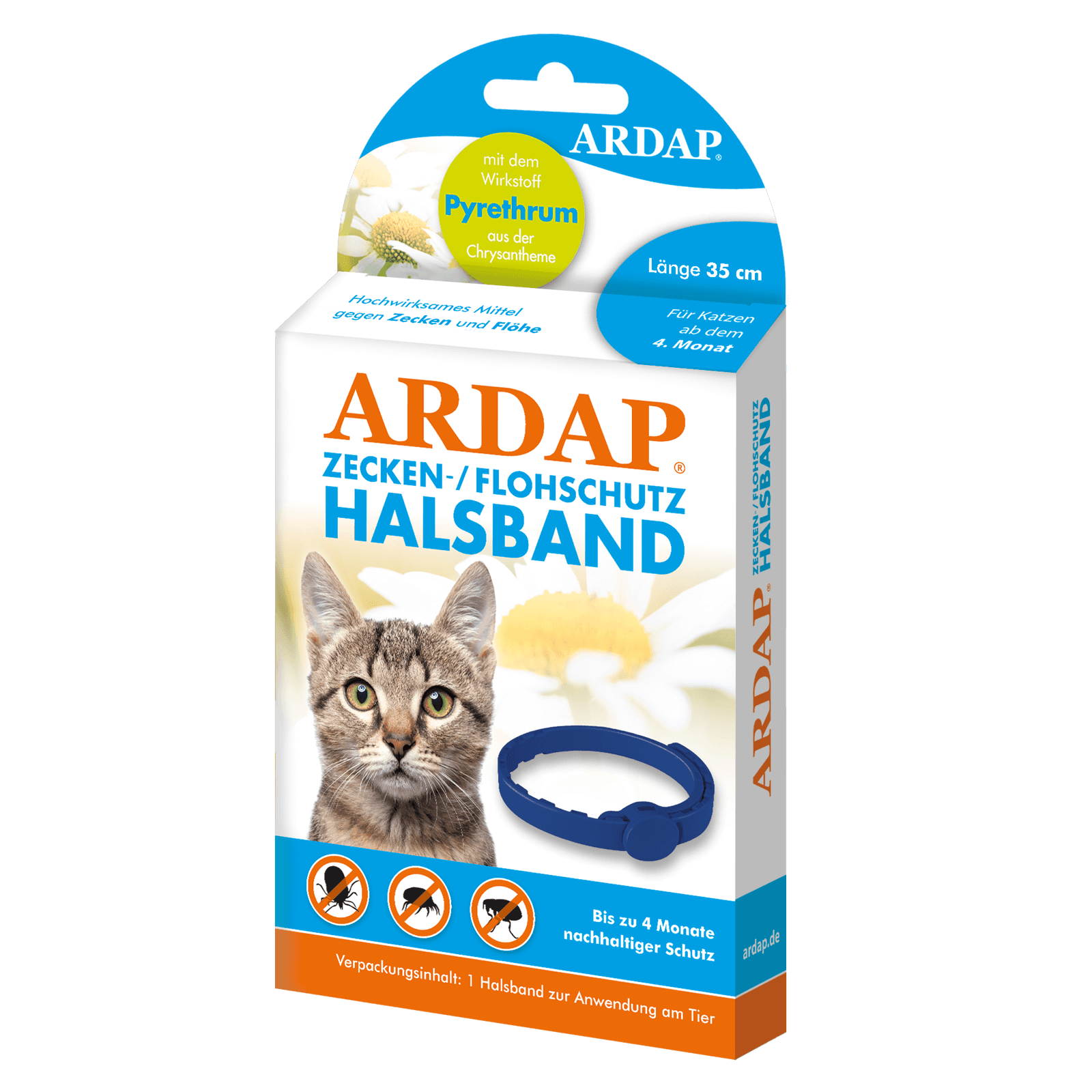 ARDAP Zecken- und Flohschutzhalsband für Katzen