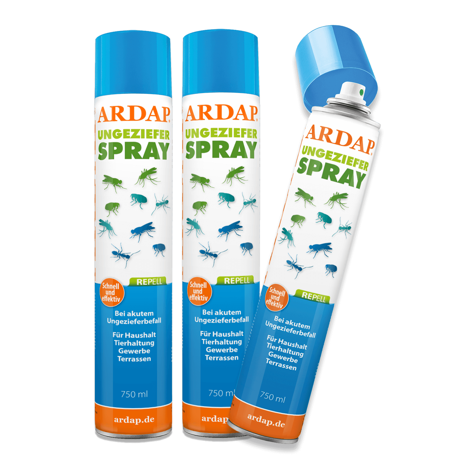 ARDAP Repell Ungezieferspray 3er Pack