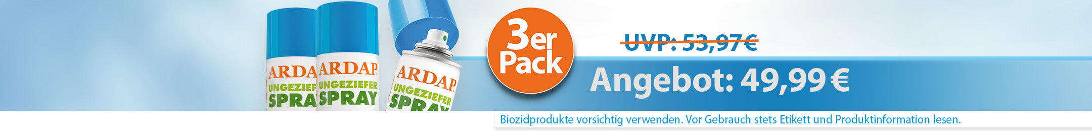 ARDAP 3er Pack Repell Ungezieferspray