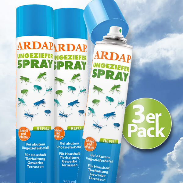 ARDAP Repell Ungezieferspray 3er Pack Mega Menü