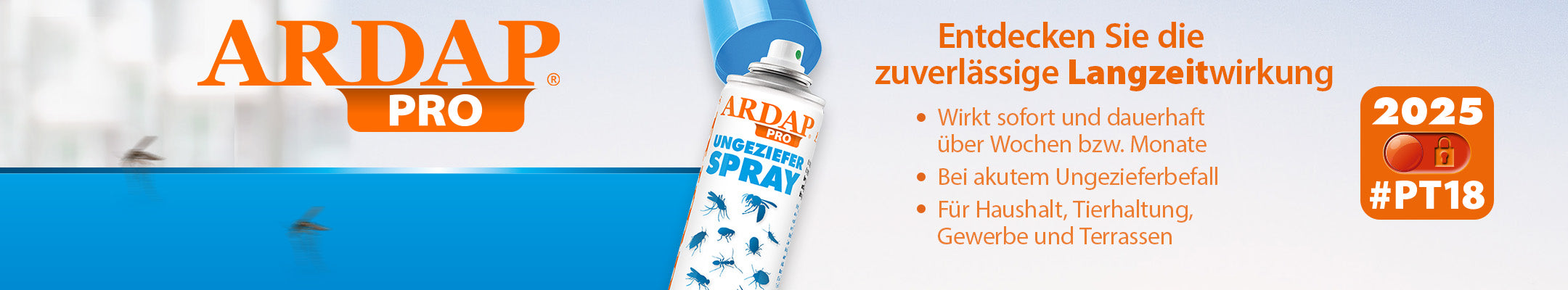 ARDAP Pro Ungezieferspray 750 ml Vorteile