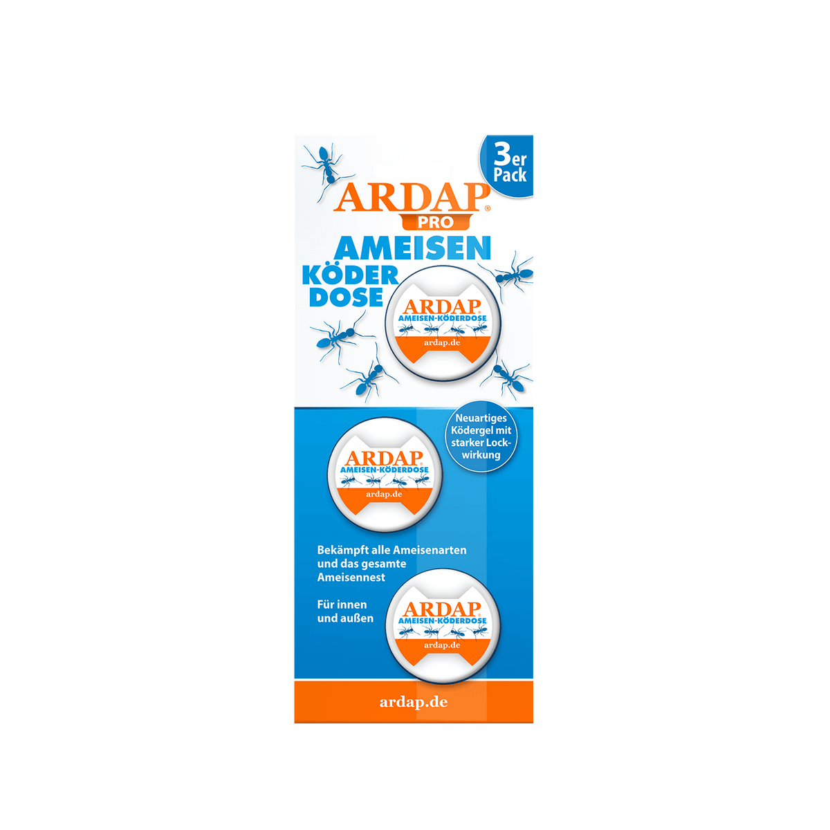 ARDAP Pro Ameisen Kderdose, 3er Pack | fr Innen & Auen