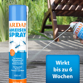 Anwendung von ARDAP Pro Ameisenspray - Wirkt bis zu 6 Wochen
