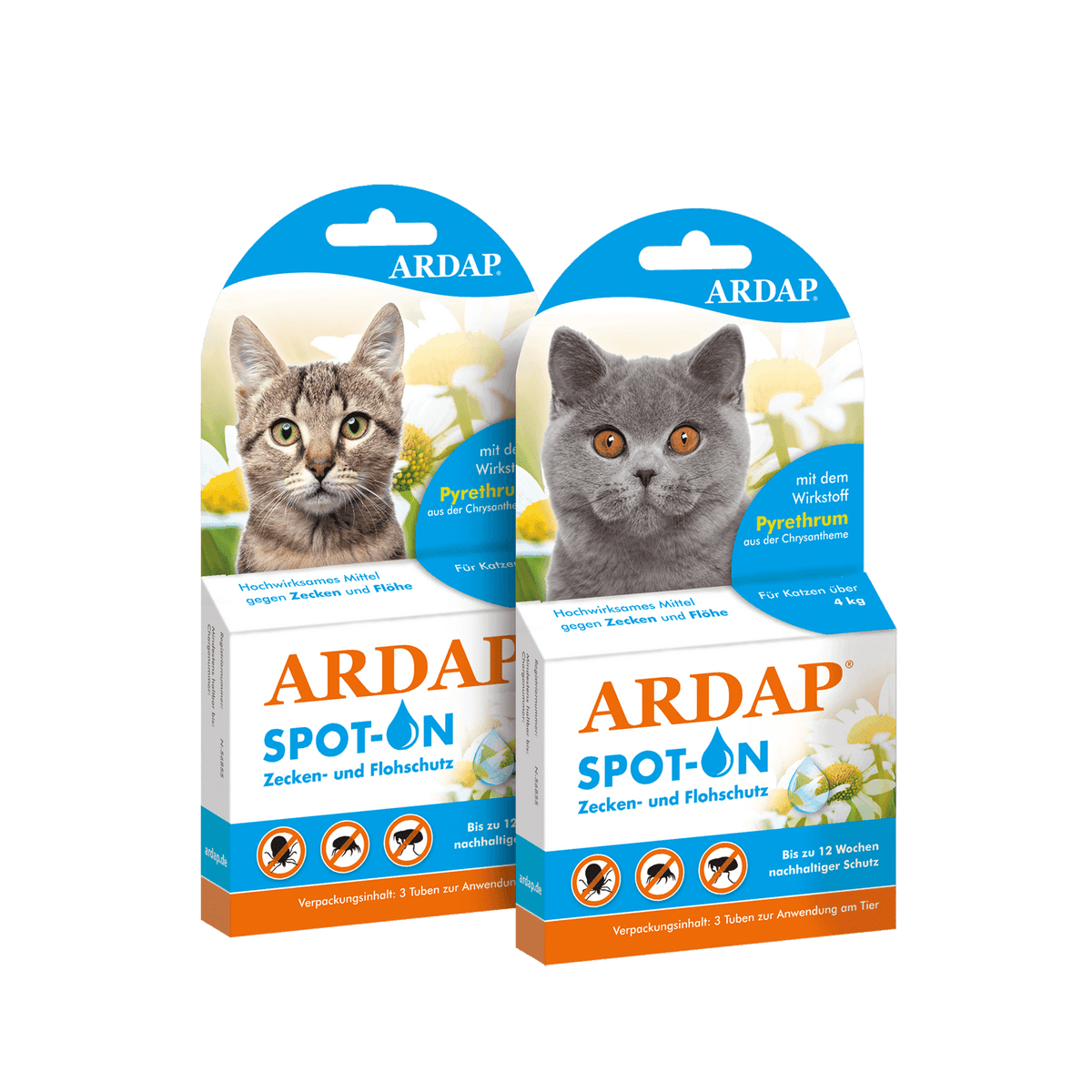 ARDAP Spot-On Zecken und Flohschutz für Katzen Bundle