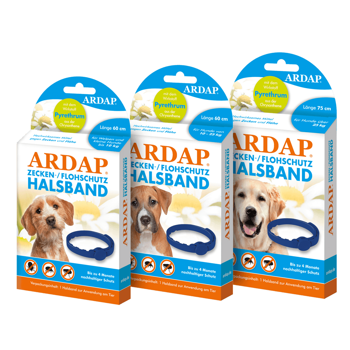 ARDAP Zecken und Flohschutz Halsband für Hunde Bundle