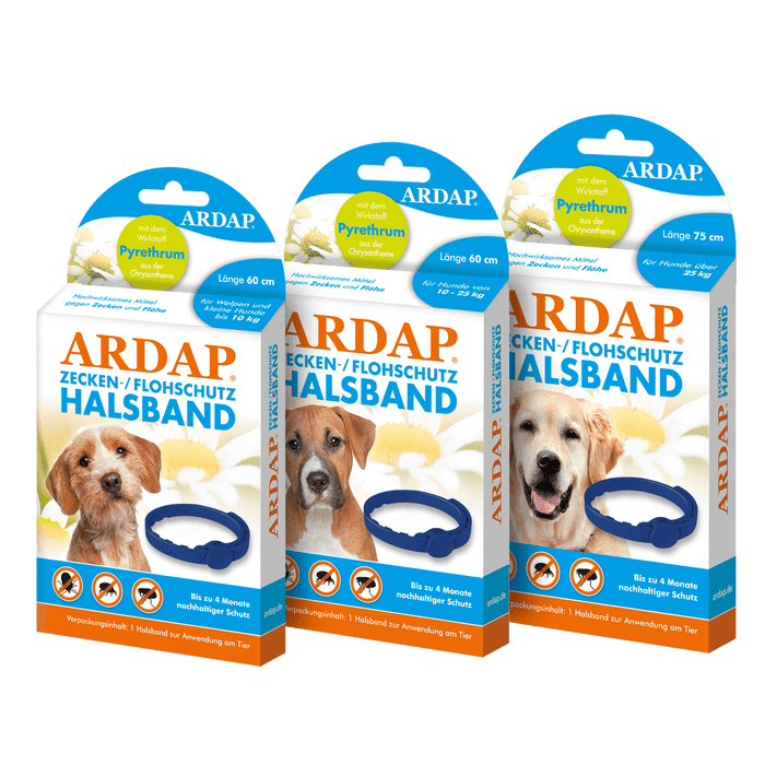 ARDAP Zecken- und Flohhalsband für Hunde